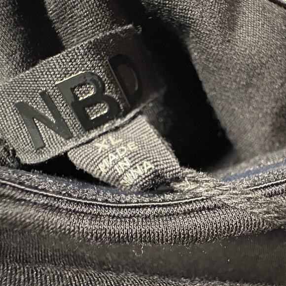 NBD Women's Black Strapless Bodycon Midi Rhinestone Chain Dress Small - Picture 4 of 16